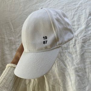 White baseball hat